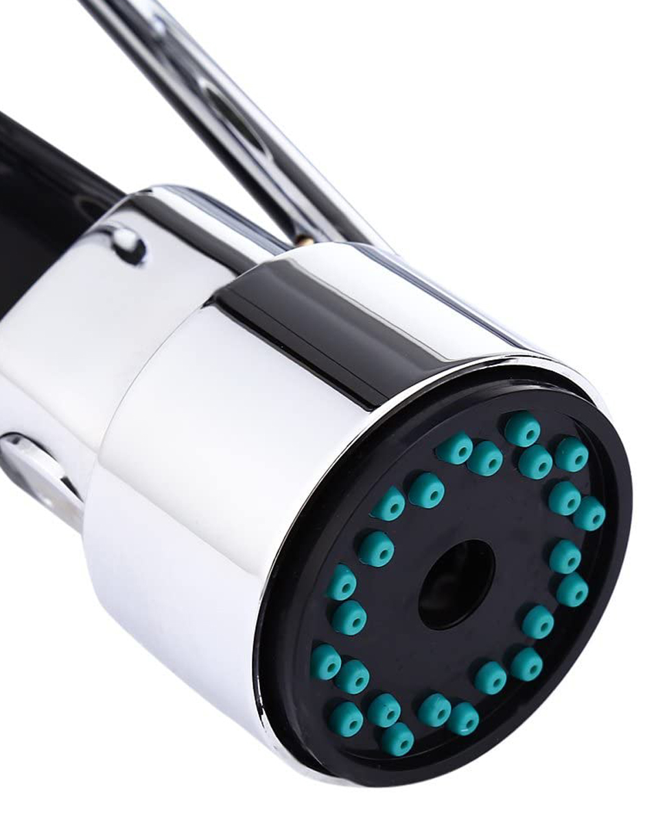 Llave Mezcladora y Grifo Para Cocina Doble Con Doble Función Haussy Acabado Cromado