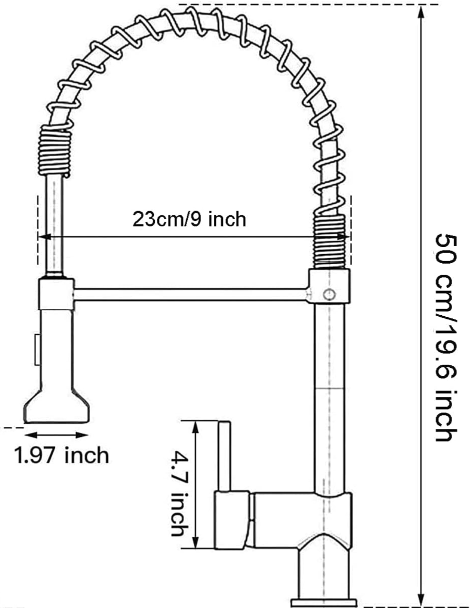 Llave Mezcladora y Grifo Para Cocina Triple Función Con Manguera Retráctil Haussy Acabado Oro