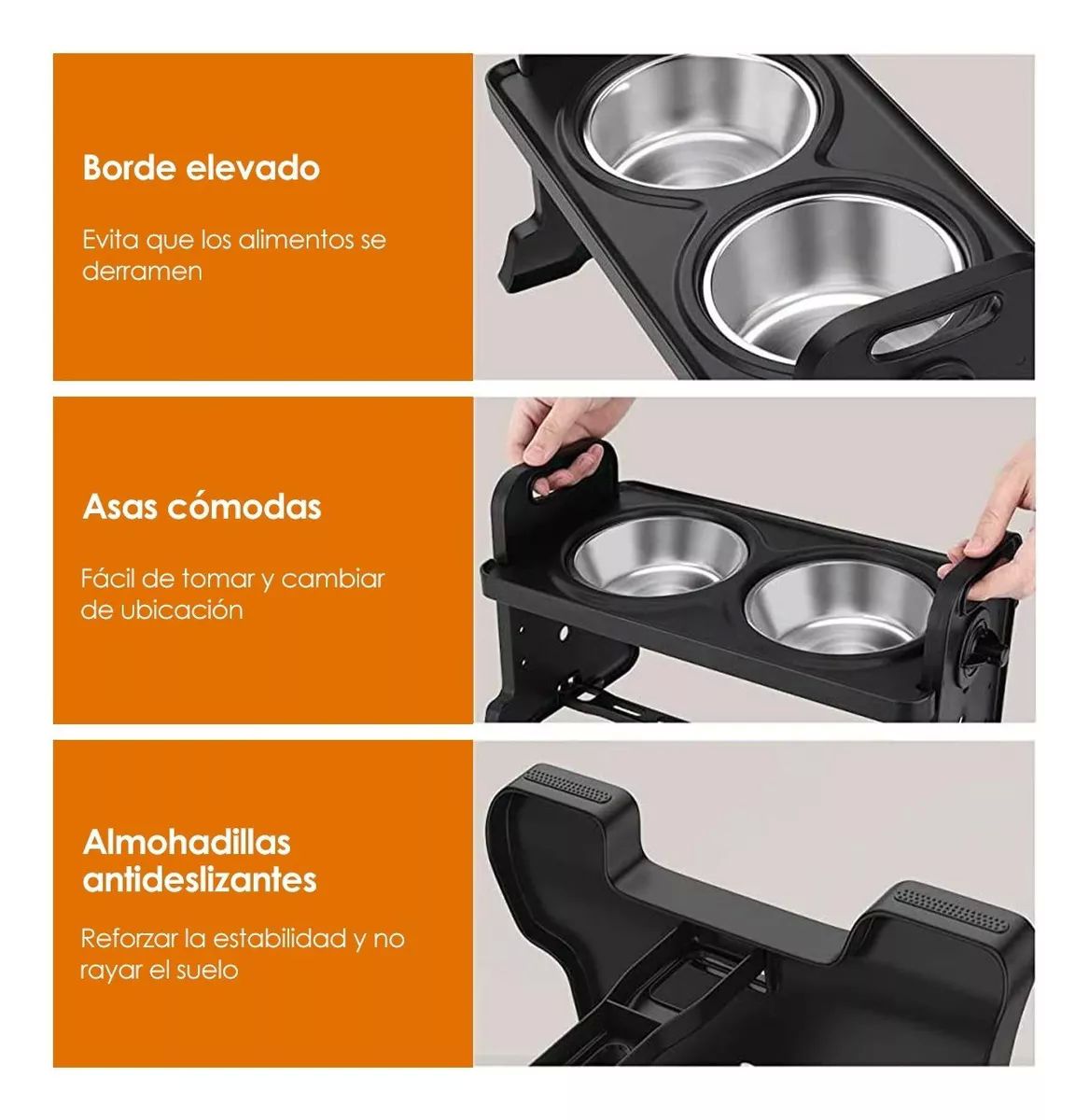 Comedero Elevado Bebedero De Agua Para Perros Gatos Mascota