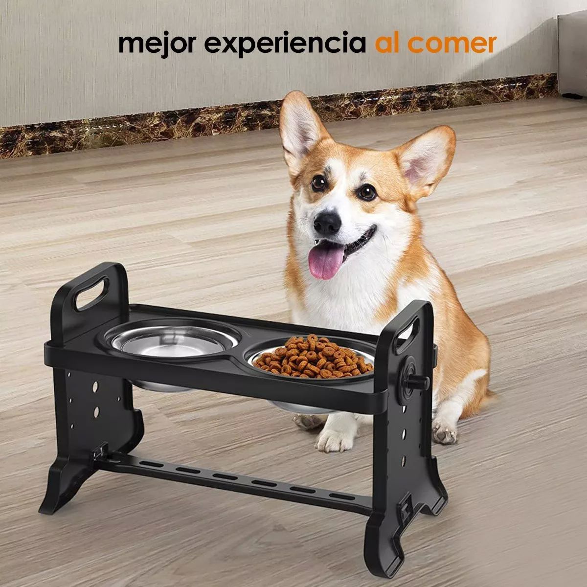 Comedero Elevado Bebedero De Agua Para Perros Gatos Mascota