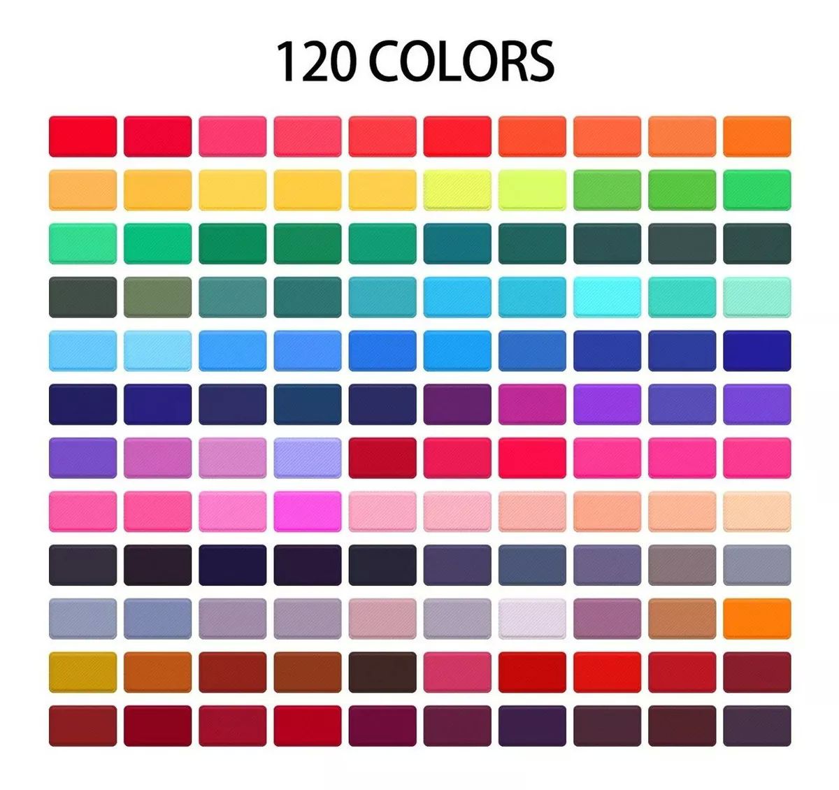 Lápices Para Colorear 120 Brutfuner Barriles Cuadrados