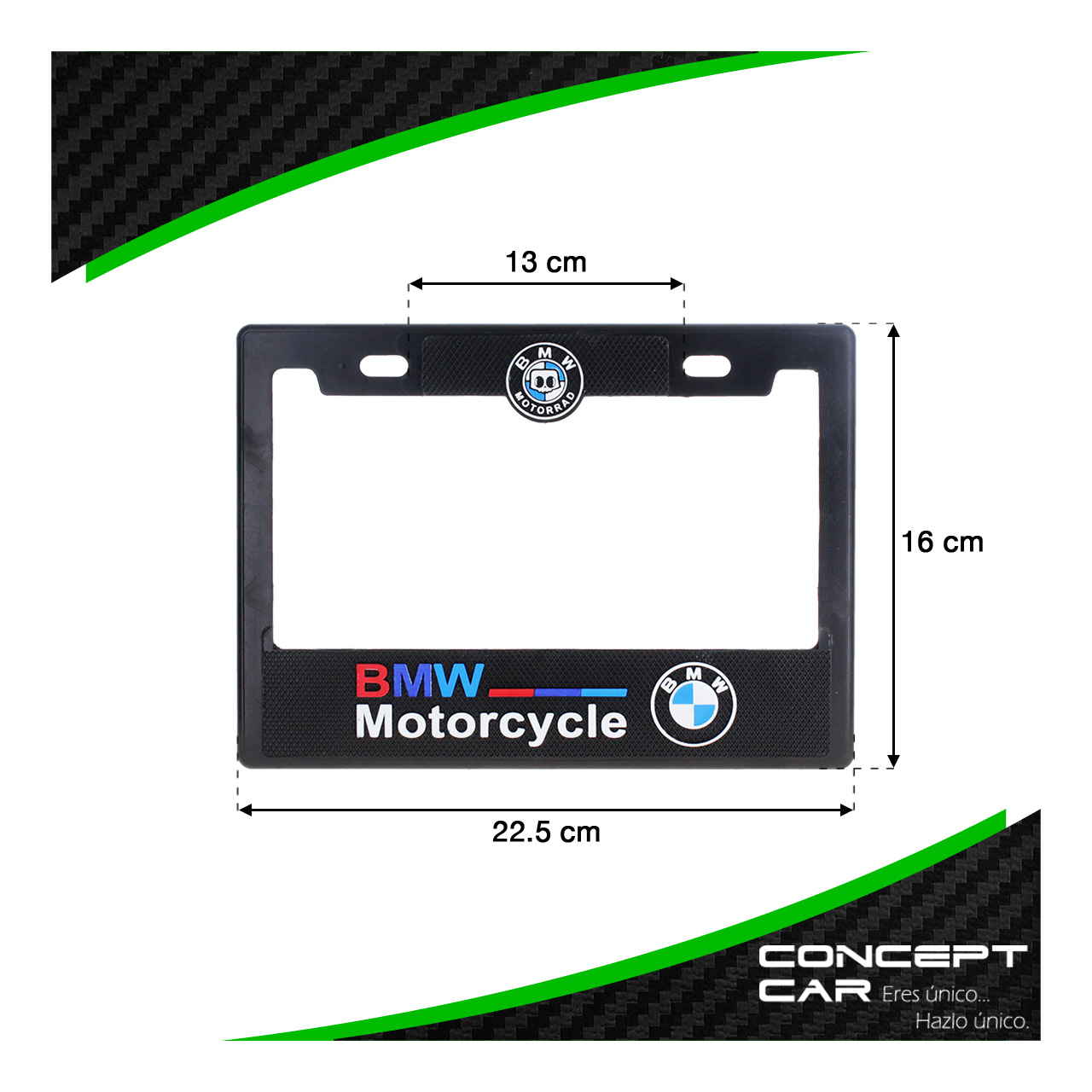 Marco Portaplaca Moto Plastico Impreso Placa Grande Varios