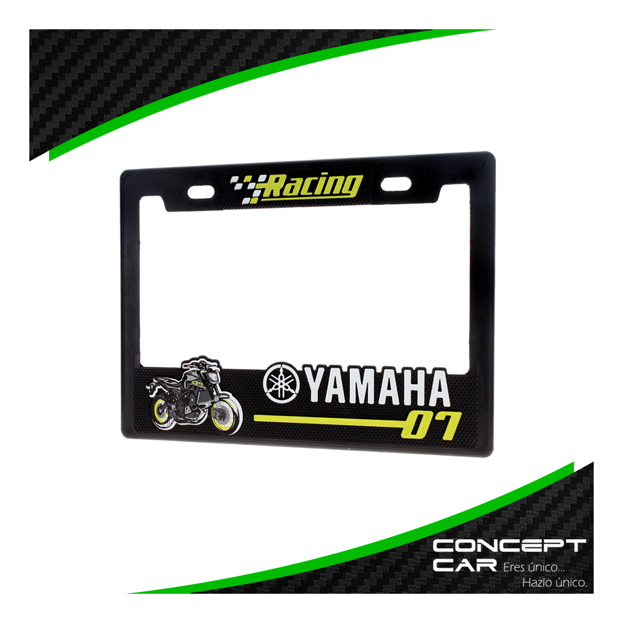 Marco Portaplaca Moto Plastico Impreso Placa Grande Varios