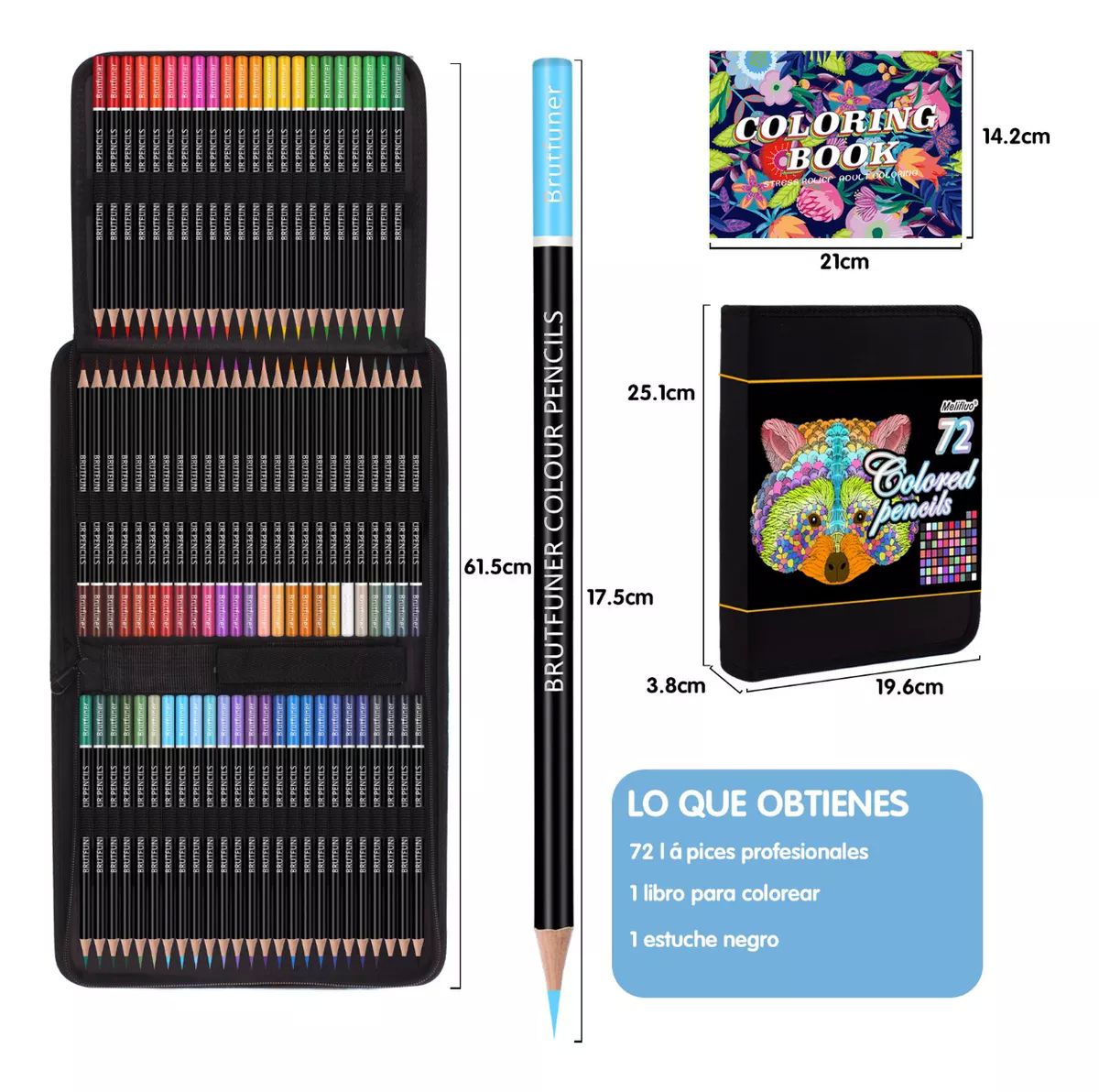 Set 72 Lápices De Dibujo De Colores Profesional Escolar