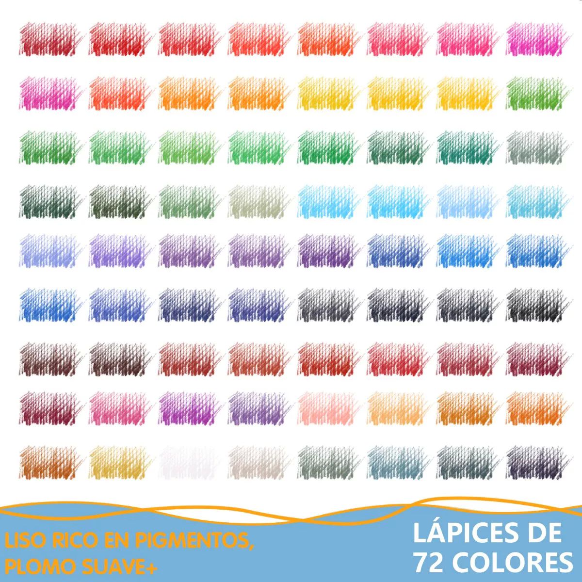 Set 72 Lápices De Dibujo De Colores Profesional Escolar