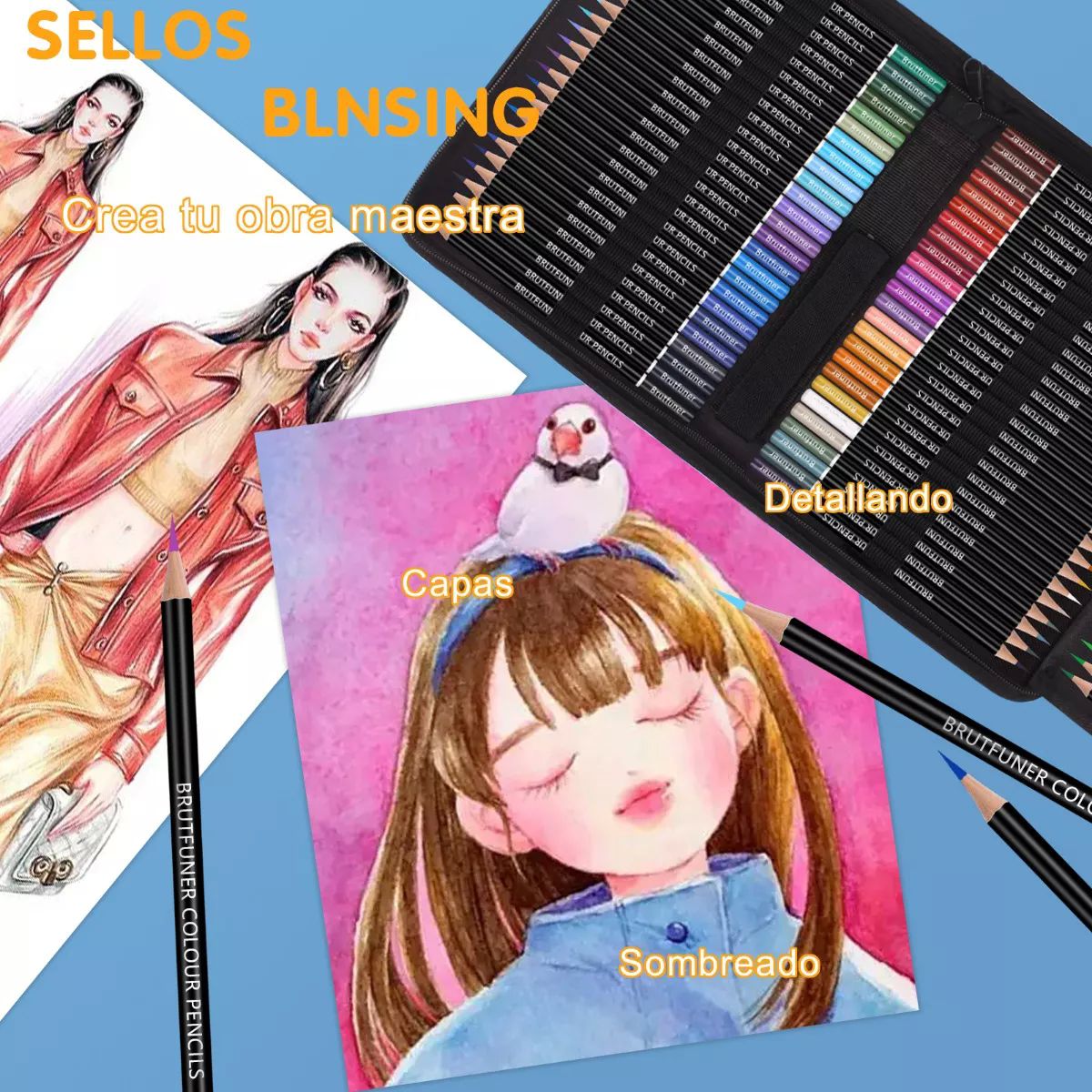 Set 72 Lápices De Dibujo De Colores Profesional Escolar