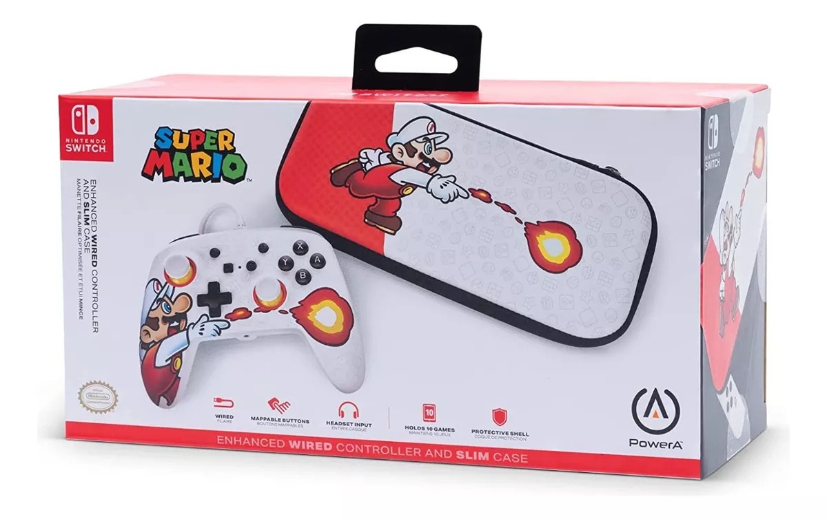 Control Alambrico Powera Bundle Switch Mario Fuego - Game Center