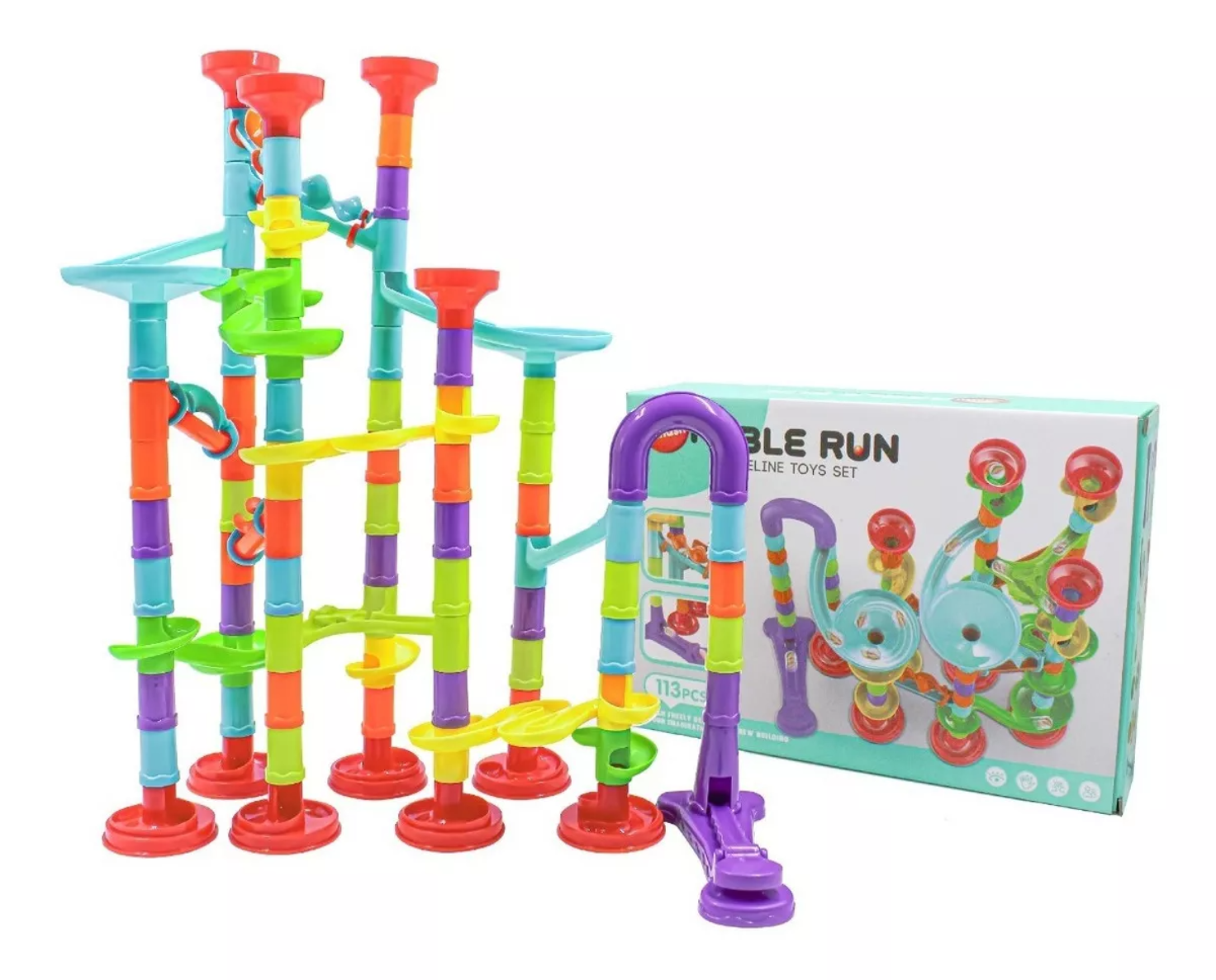 Circuito De Canicas Bloques De Construcción Pista De Canicas Cantidad De Piezas 113