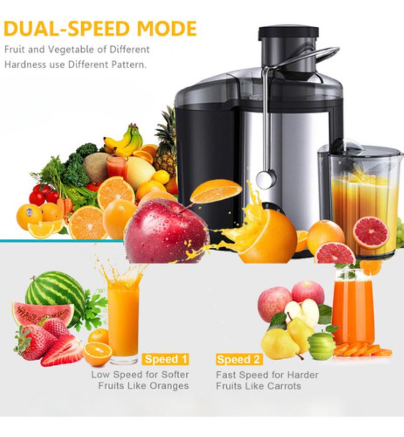 Extractor De Jugo Frutas V Vegetales Para Hacer Jugos Naturale Maquina  Electrica