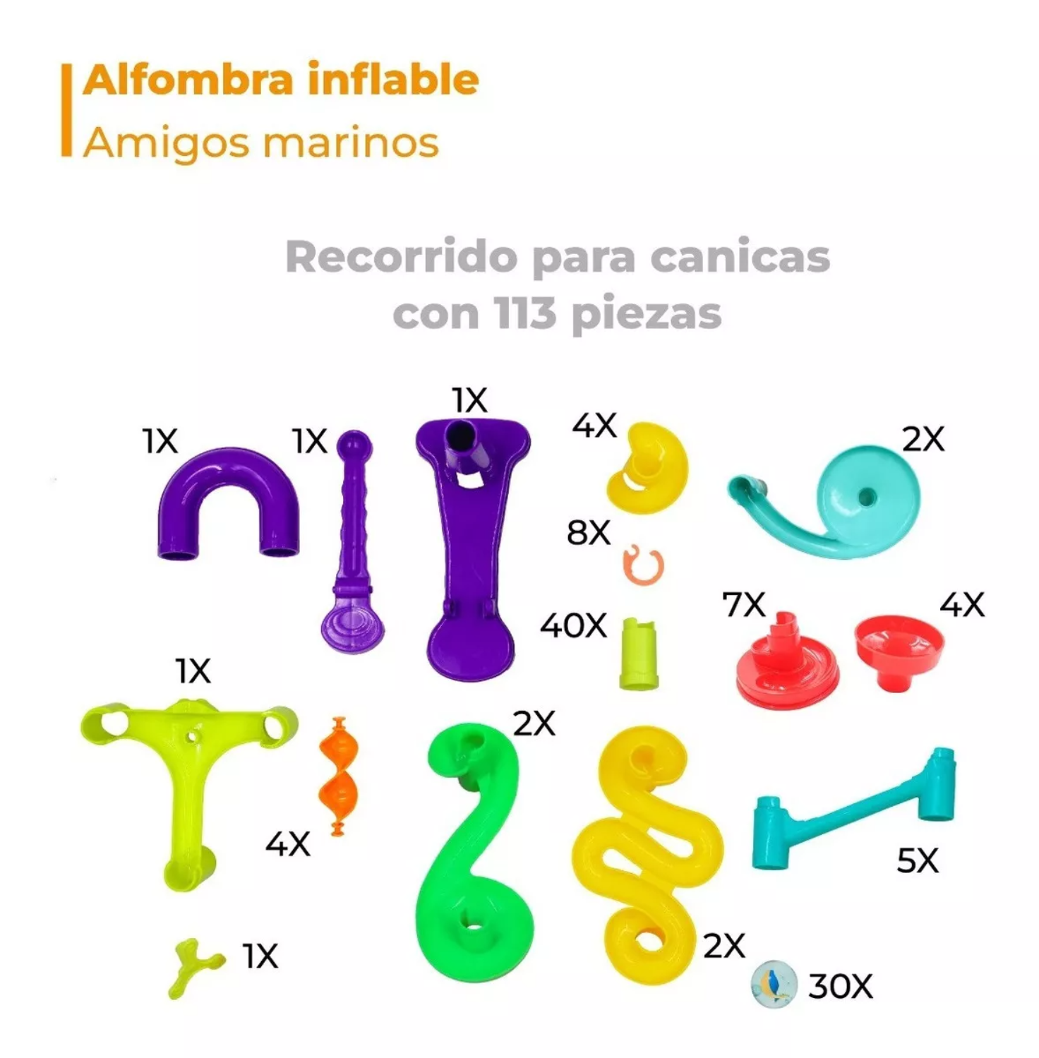 Circuito De Canicas Bloques De Construcción Pista De Canicas Cantidad De Piezas 113