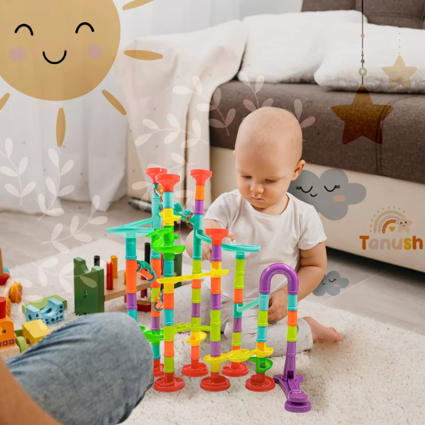 Circuito De Canicas Bloques De Construcción Pista De Canicas Cantidad De Piezas 113