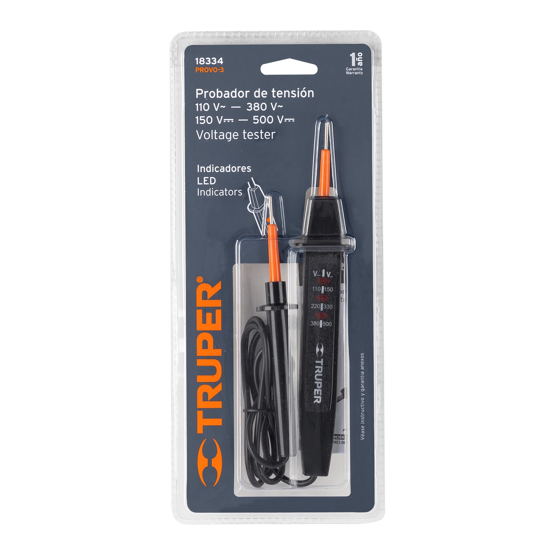 PROBADOR DE TENSIÓN C.A. / C.C., TRUPER 18334