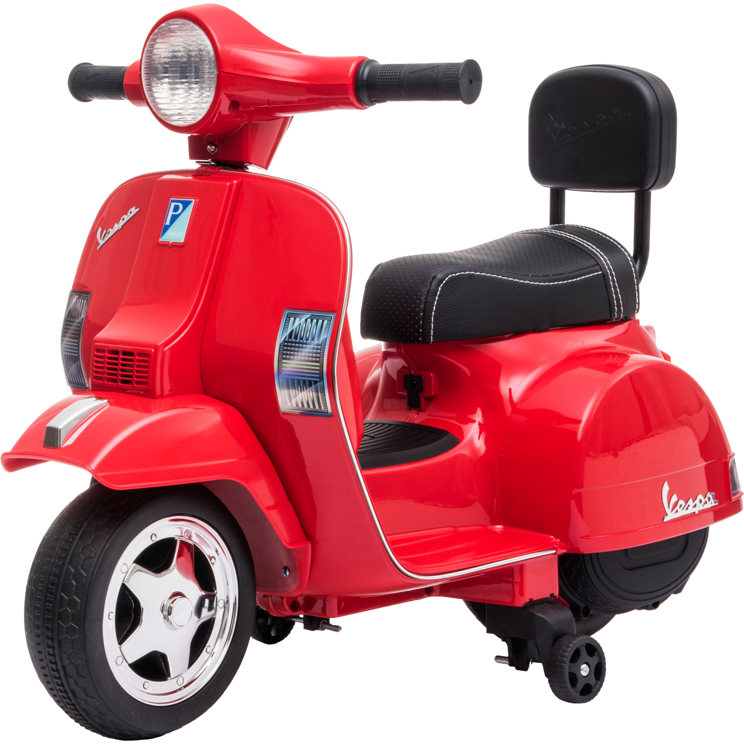 Moto Vespa Eléctrica Montable Niña Ajustable Clásica Rojo 6v