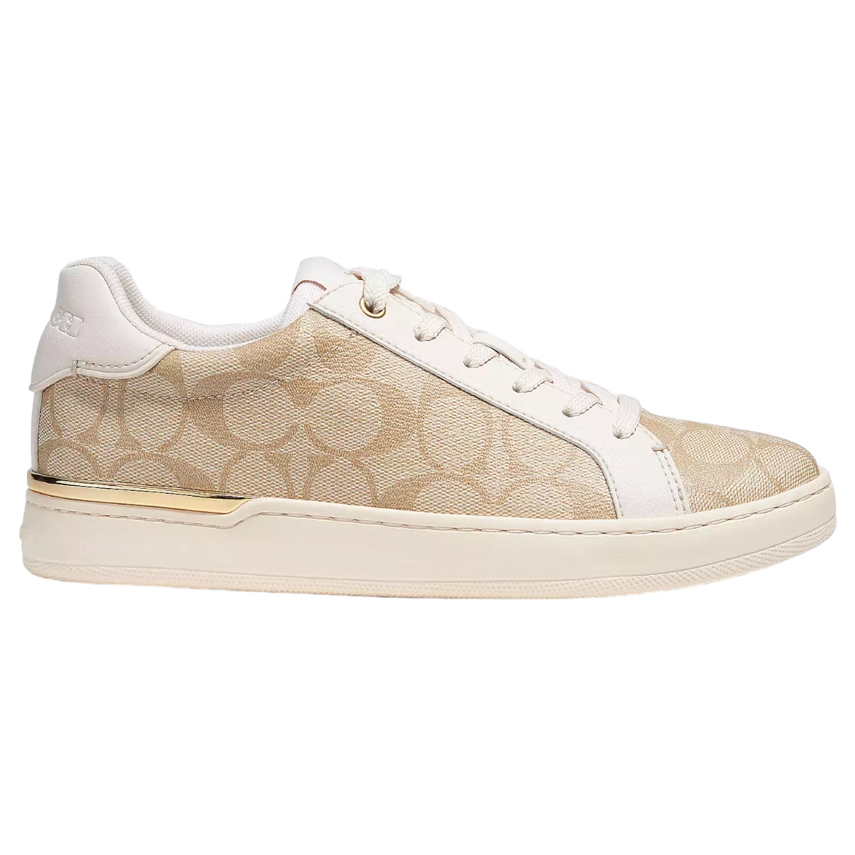 Tenis Coach Light Khaki Monograma Para Mujer Casual Color Azul
