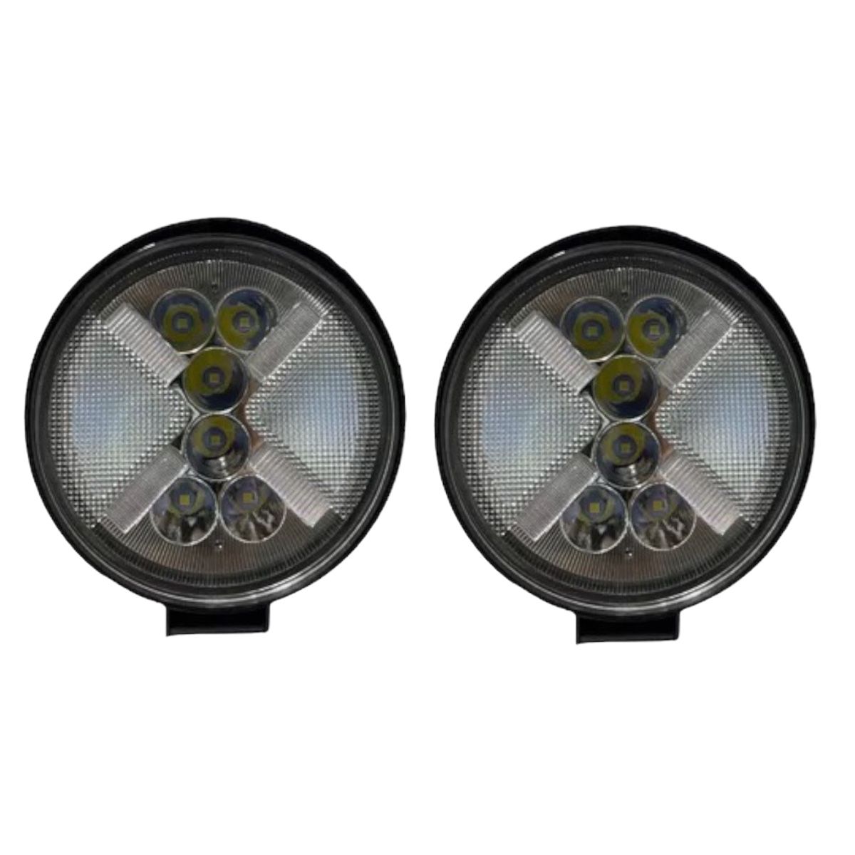 Faros Auxiliares Redondos Luz Fija Blanca Y Diurna Ambar Par