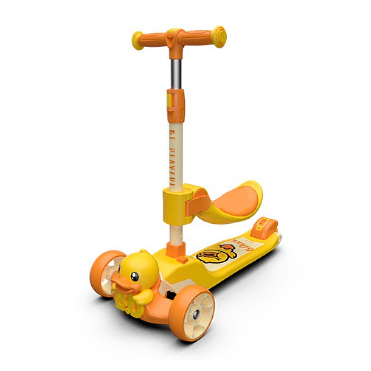 Patín Scooter Niños B.duck Amarillo Multifuncional Ajustable