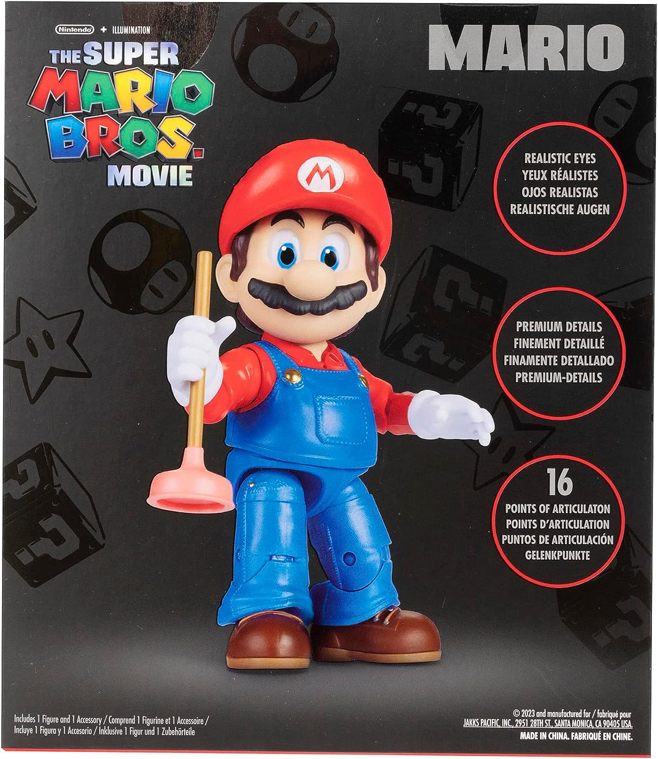 Figura Mario Articulada 12cm Original De La Pelicula Super Mario Bros  