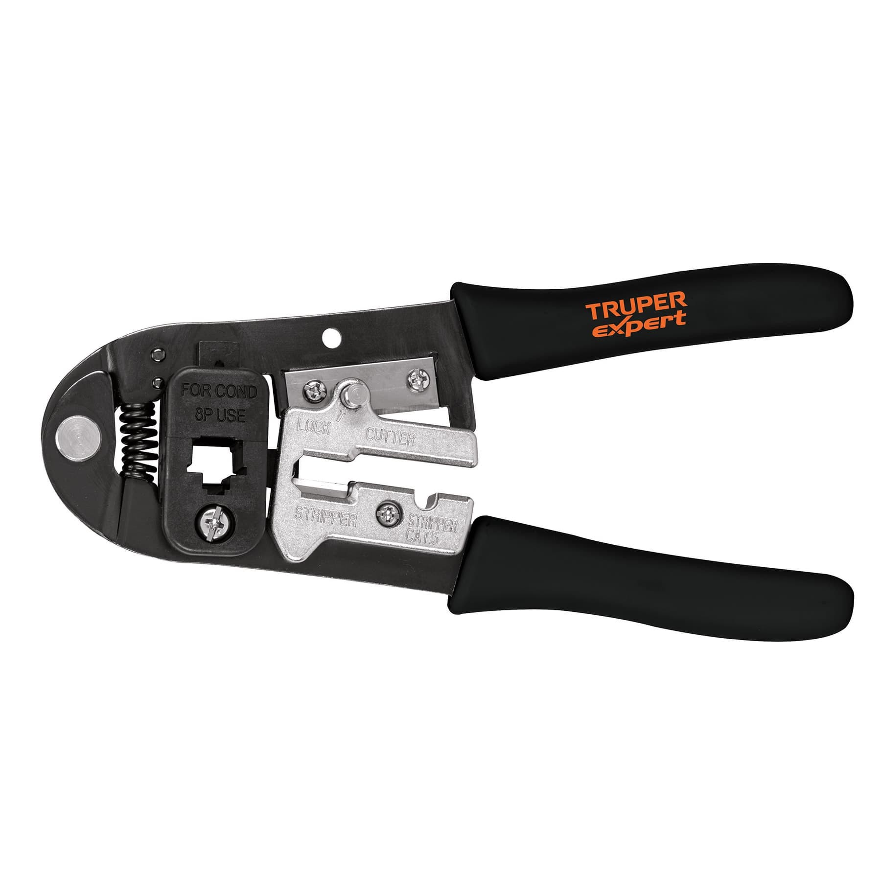 PINZA 8" PONCHADORA PARA CABLES RJ-45, 8 CONTACTOS, TRUPER 18342
