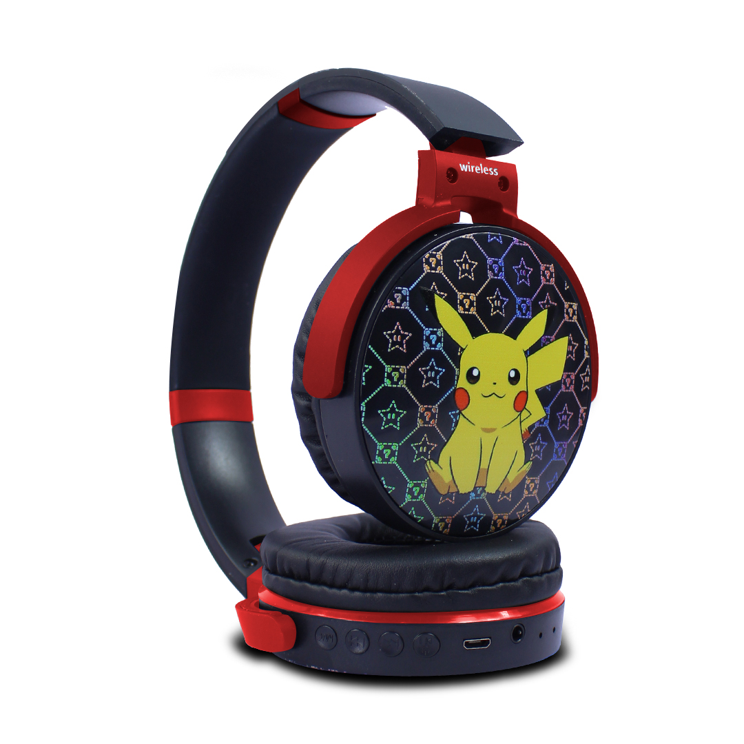 Audifonos De Diadema Bluetooth Diseño De Pikachu .
