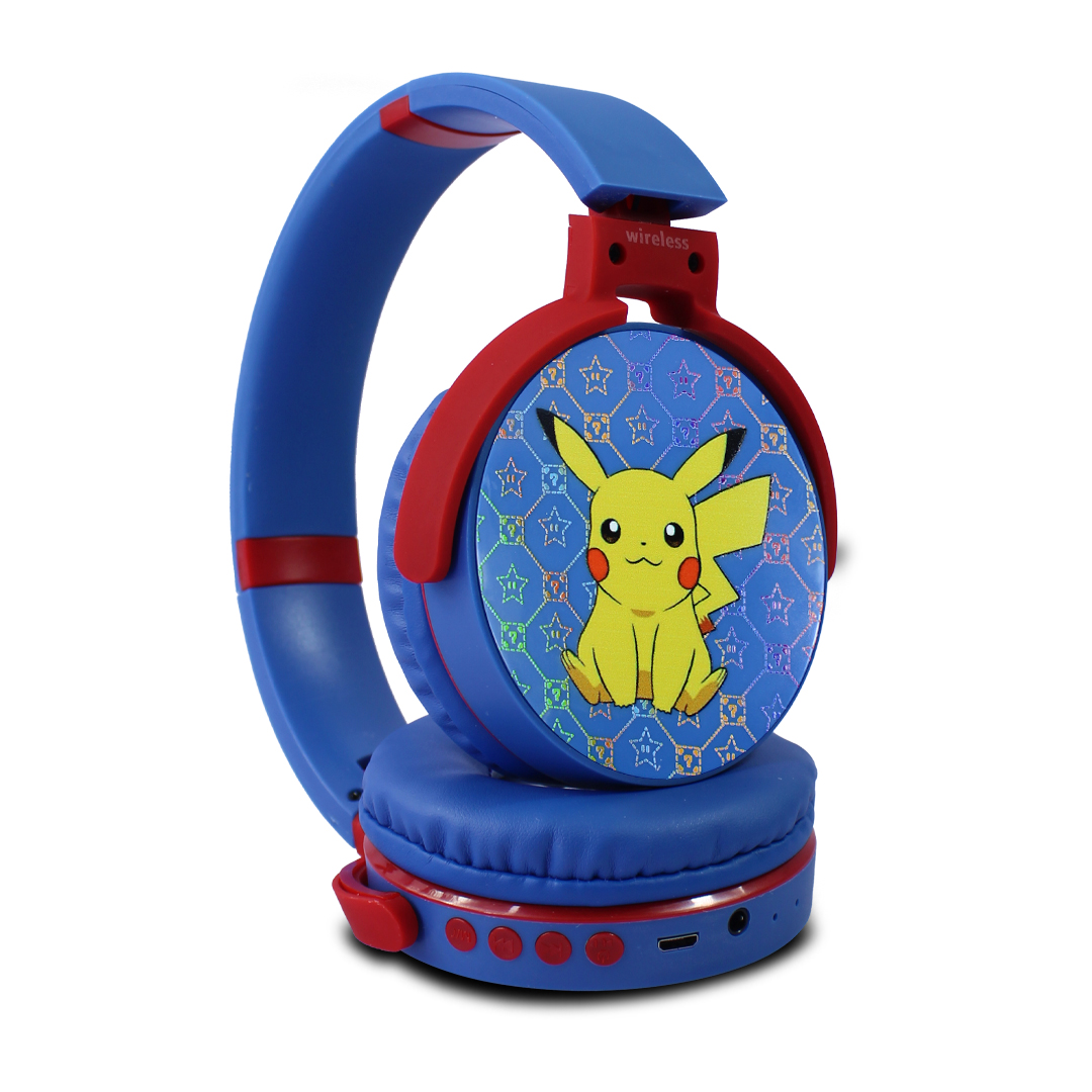 Audifonos De Diadema Bluetooth Diseño De Pikachu .