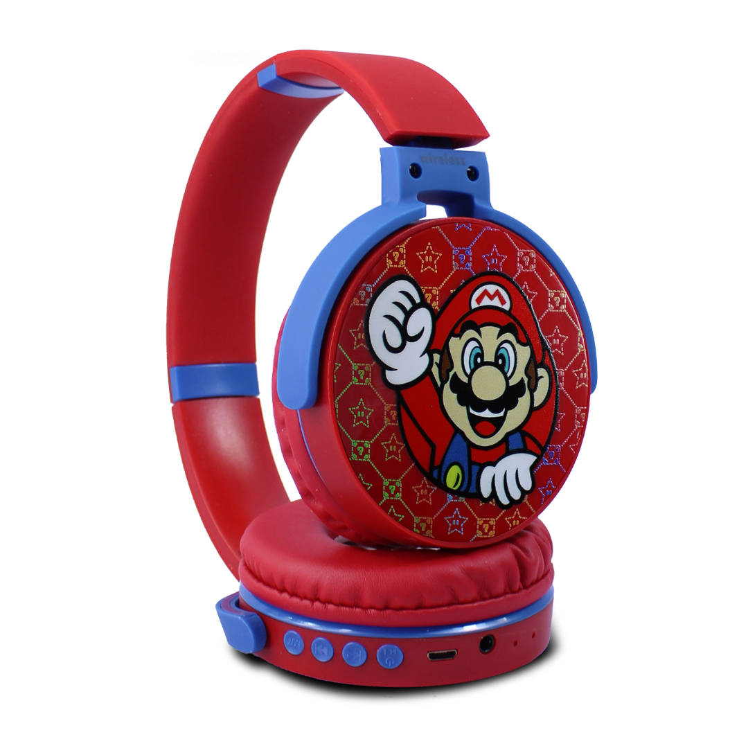 Audifonos De Diadema Bluetooth Diseño De Mario Bros