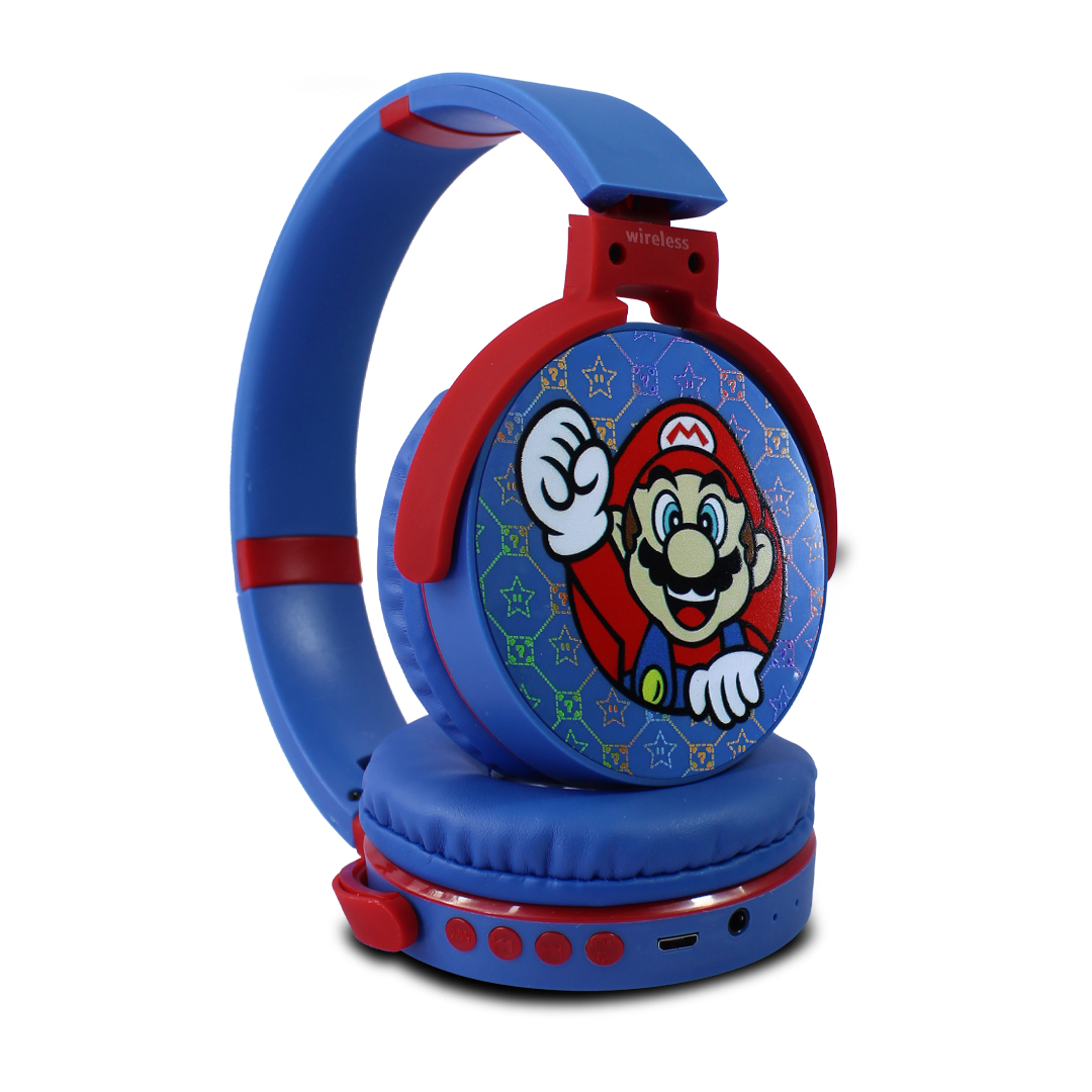 Audifonos De Diadema Bluetooth Diseño De Mario Bros