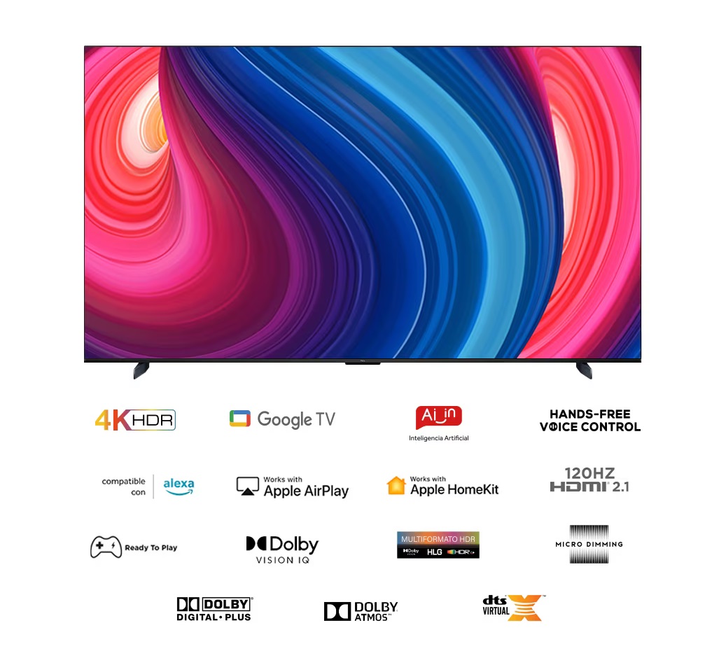 Pantalla Smart TV TCL LED de 98 pulgadas 4K/UHD 98S550G con Google TV
