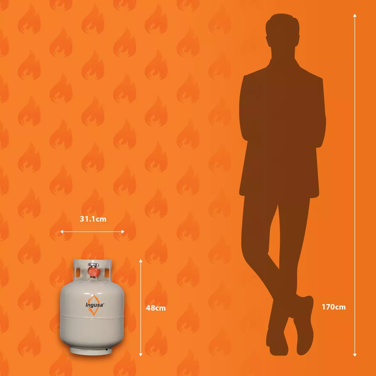 Tanque De Gas Lp De 10 Kgs Portatil Cilindro Válvula Qcc Ame