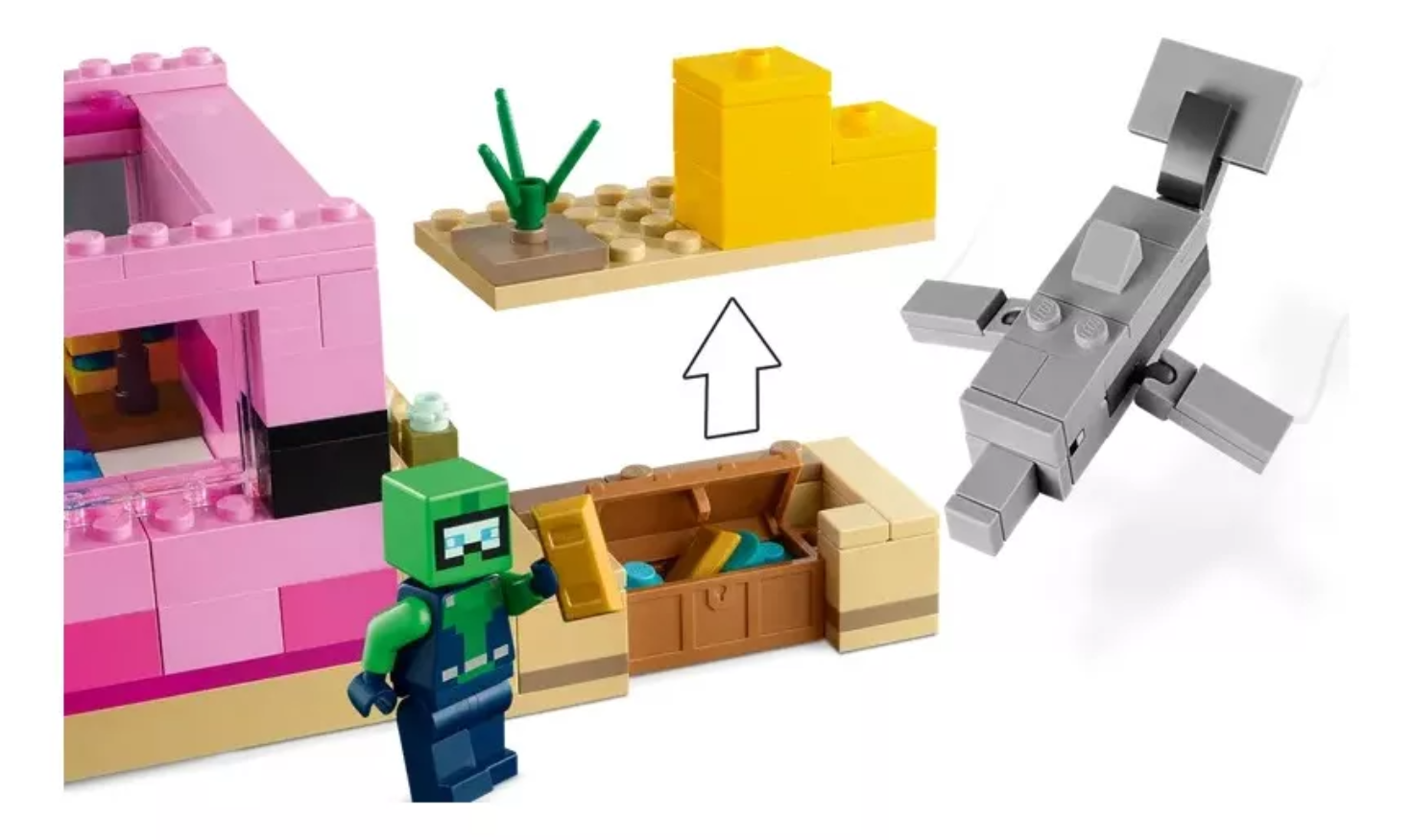 Kit De Construcción Lego Minecraft La Casa-ajolote 21247 3+ Cantidad de piezas 242