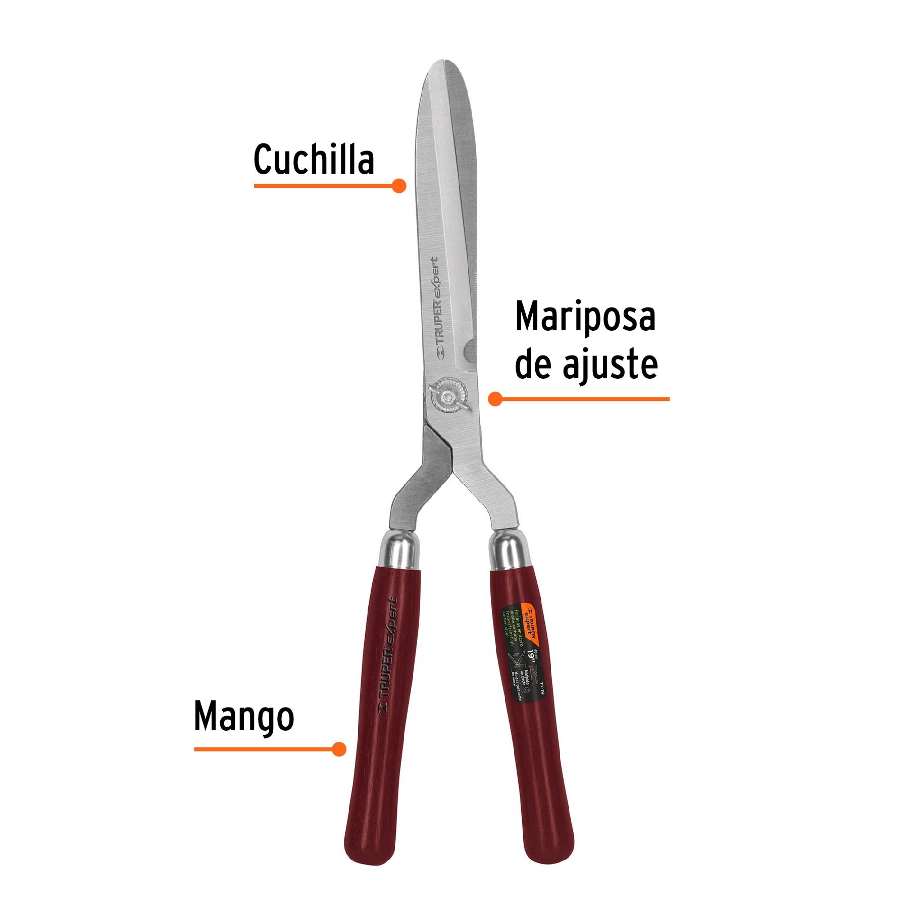 TIJERA PARA PODA 48 CM FORJADA MANGOS DE MADERA, TRUPER EXPERT 18371