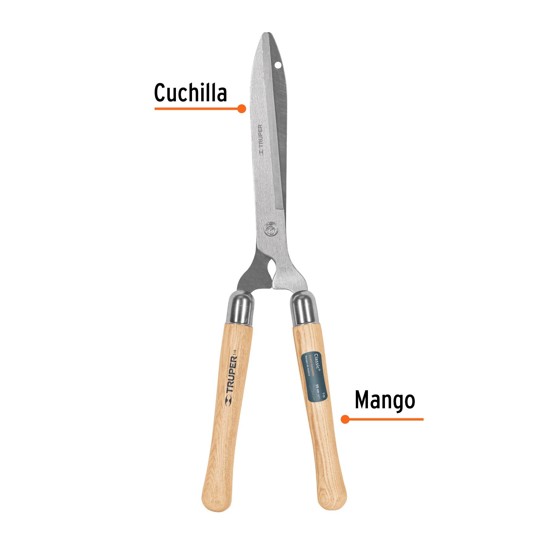 TIJERA PARA PODA 55 CM CLASSIC MANGOS DE MADERA, TRUPER 18377