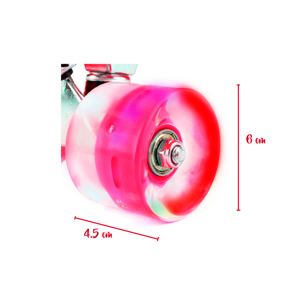 Patineta Tipo Skate Classic Skateboard Azul Aqua con Luz