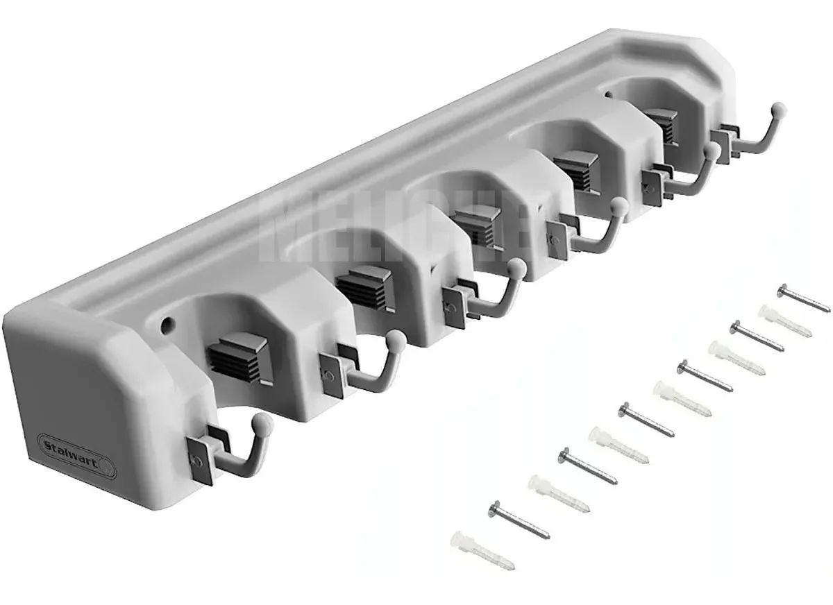 Colgador Organizador Porta Escobas 5 Espacios Trapeadores