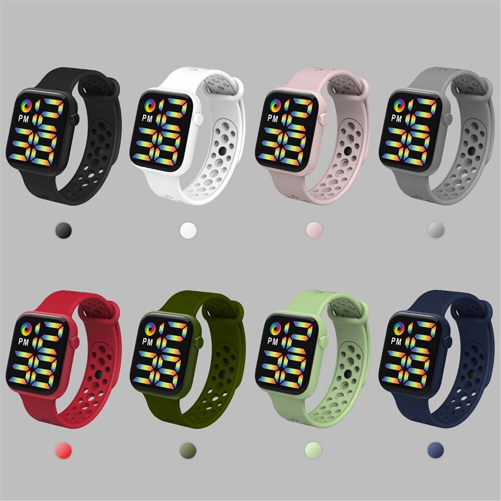 Reloj Led Digital Touch Hombre Mujer Luminoso Resistente Color Rojo