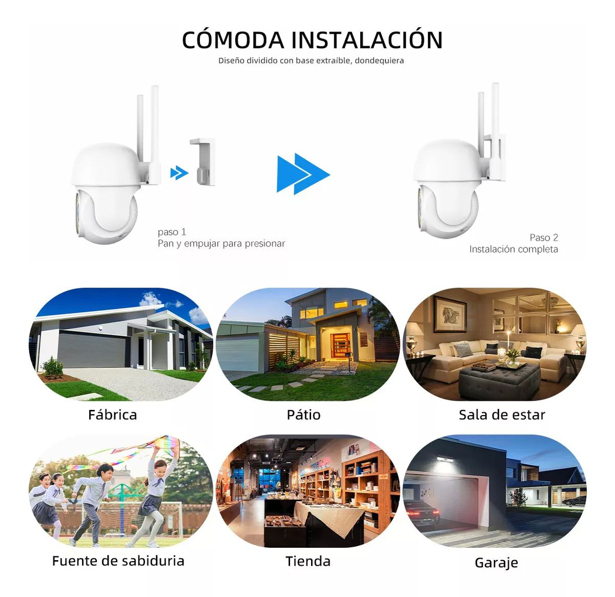 Cámara Seguridad Wifi Exterior Inalámbrica 1080p Vigilancia