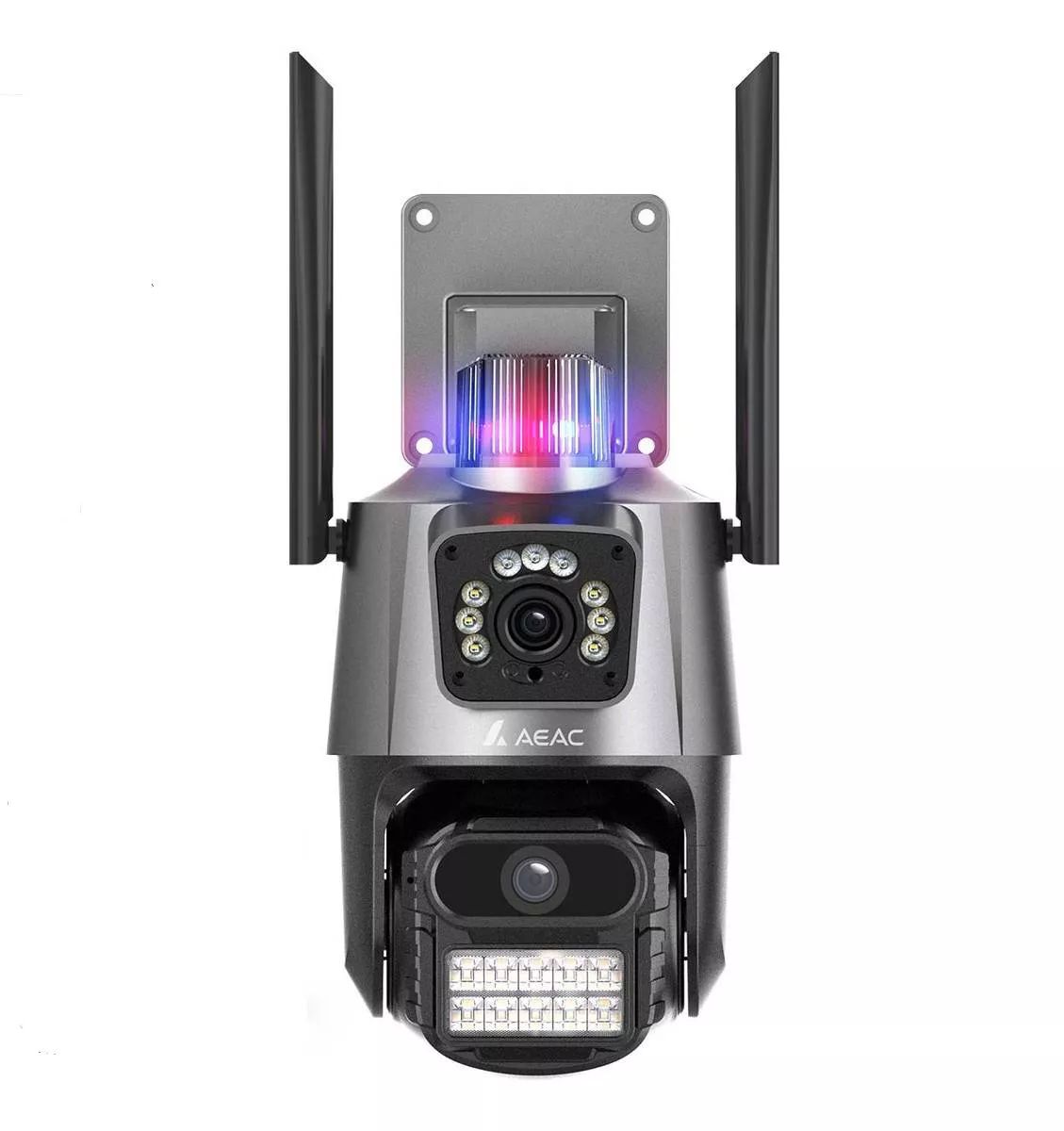 Cámara de Seguridad Wifi 2.4G Exterior 6MP Doble Lente Impermeable IP67 