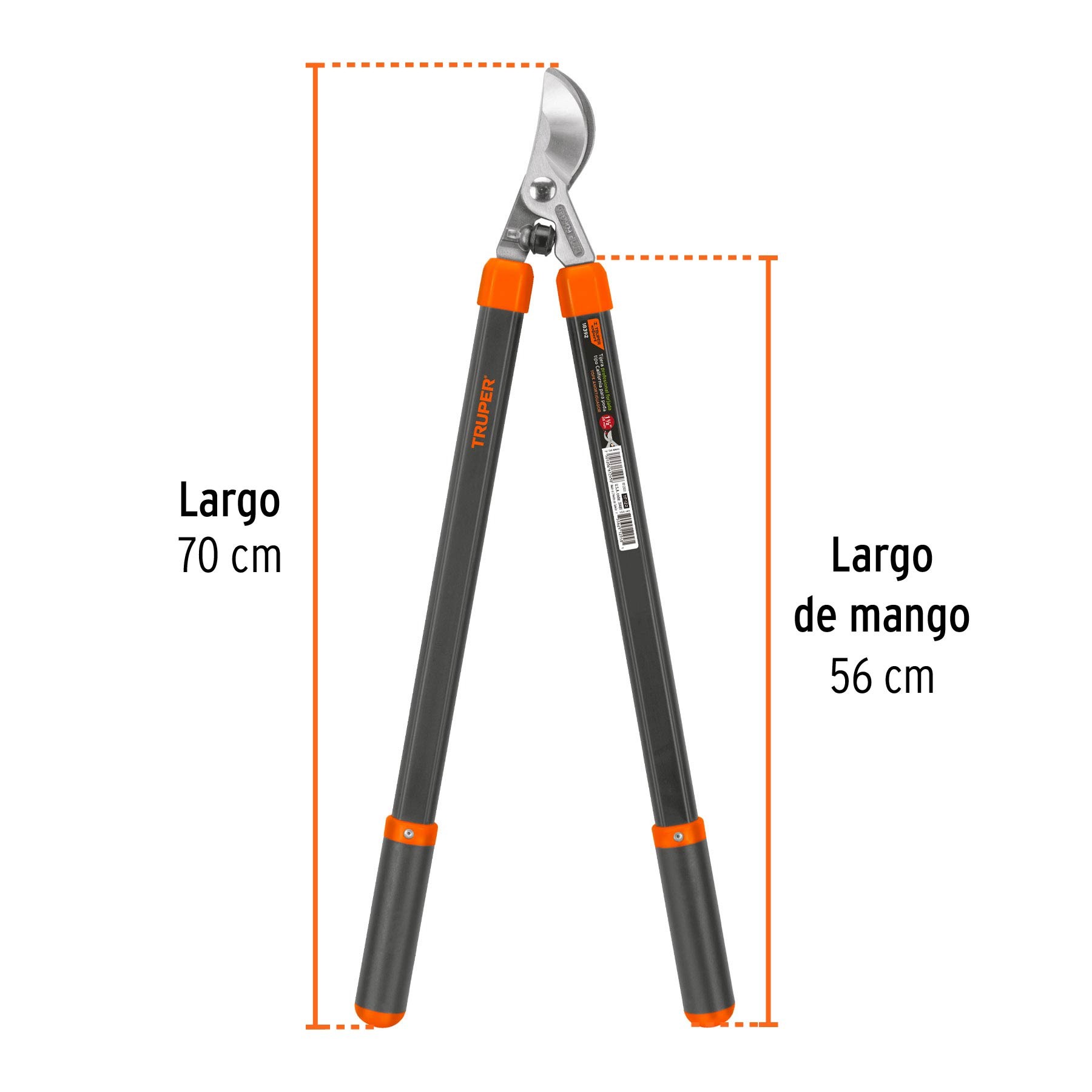 TIJERA PARA RAMAS 70 CM TIPO CALIFORNIA MANGOS DE ALUMINIO TRUPER 18392