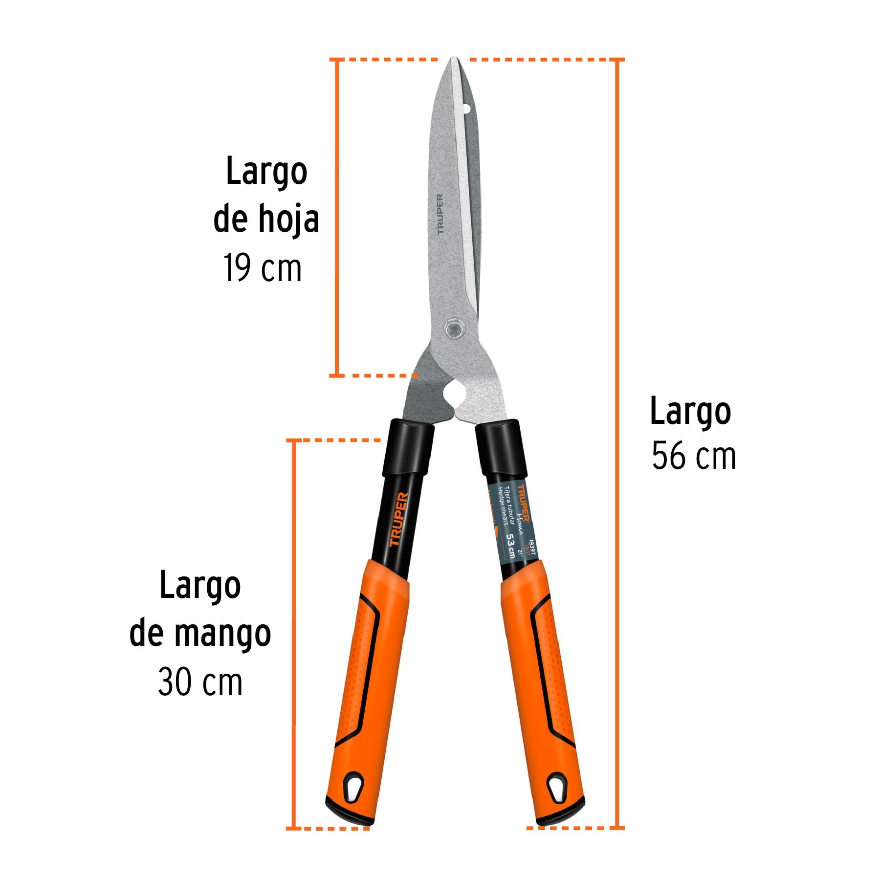 TIJERA PARA PODA 53 CM LIGERA MANGOS TUBULARES, TRUPER 18397