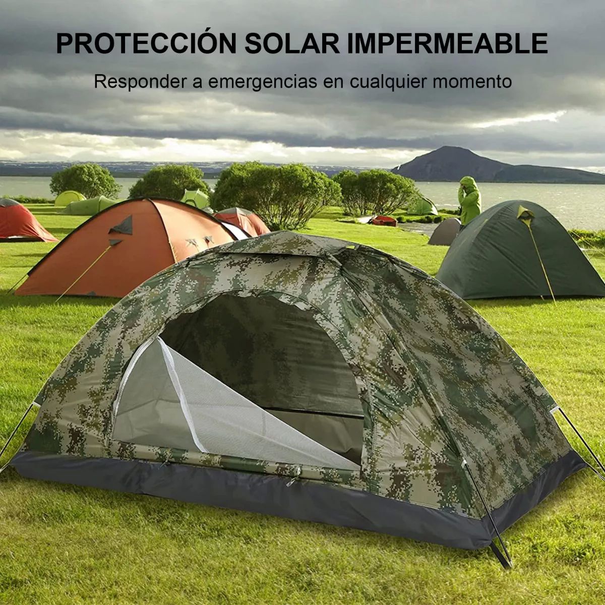 Tienda Casa Campaña Grande Camping 3 Personas Fácil Instalar
