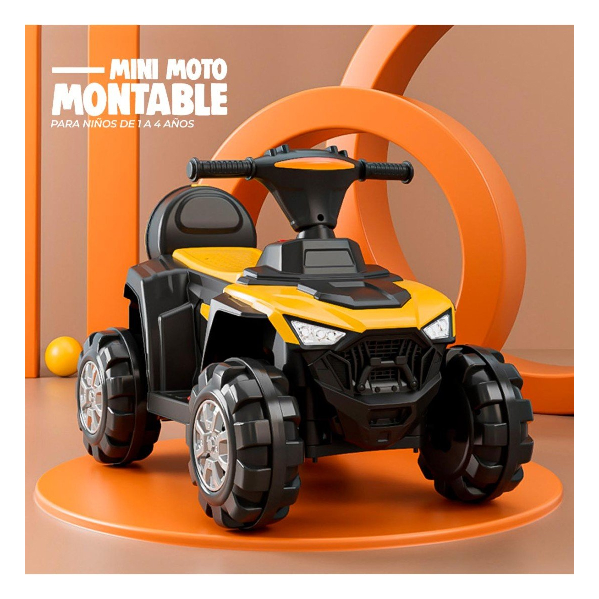 Cuatrimoto Eléctrica De Juguete Para Niño Amarilla  41414