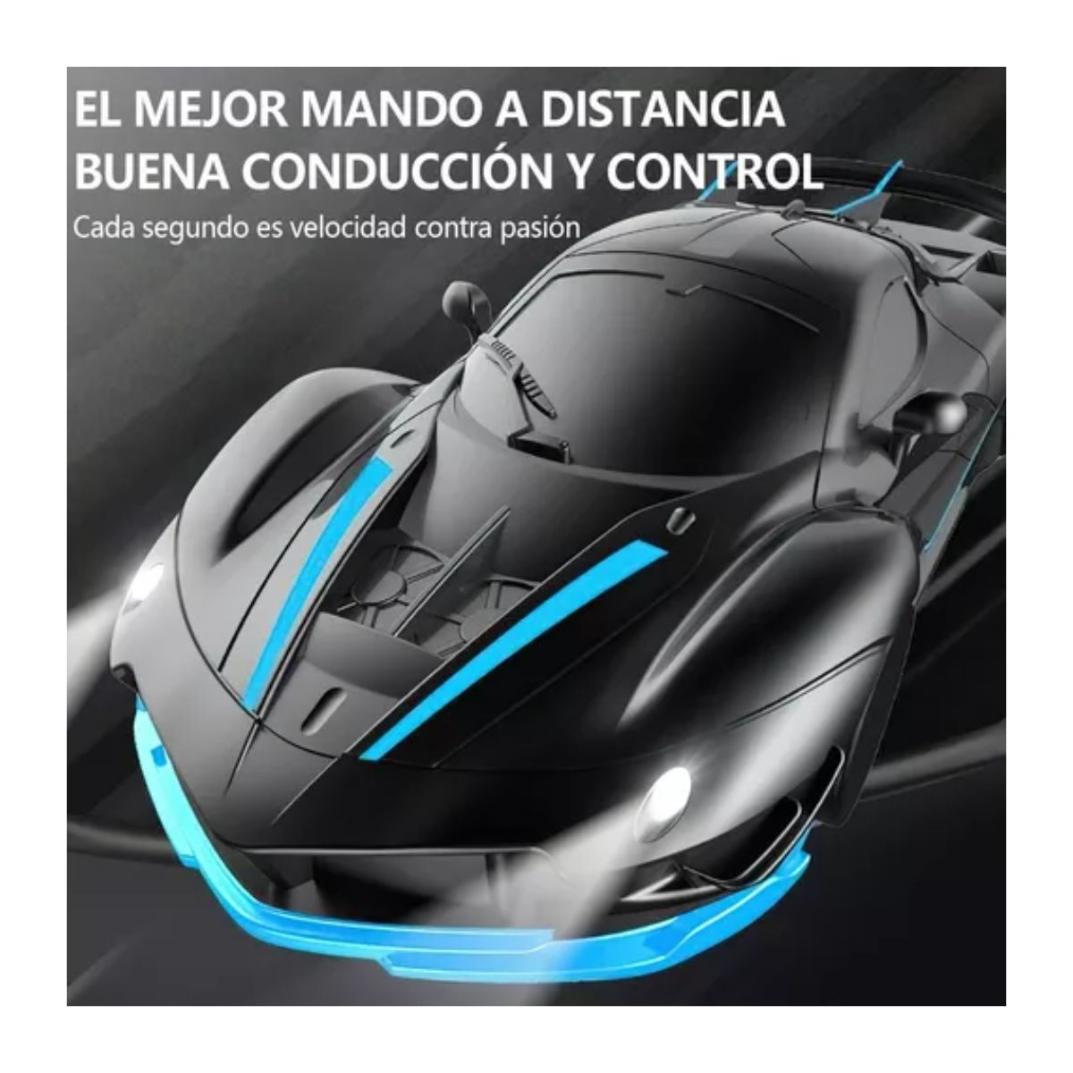 Carro Control Remoto Recargable Para Niños, Color Negro