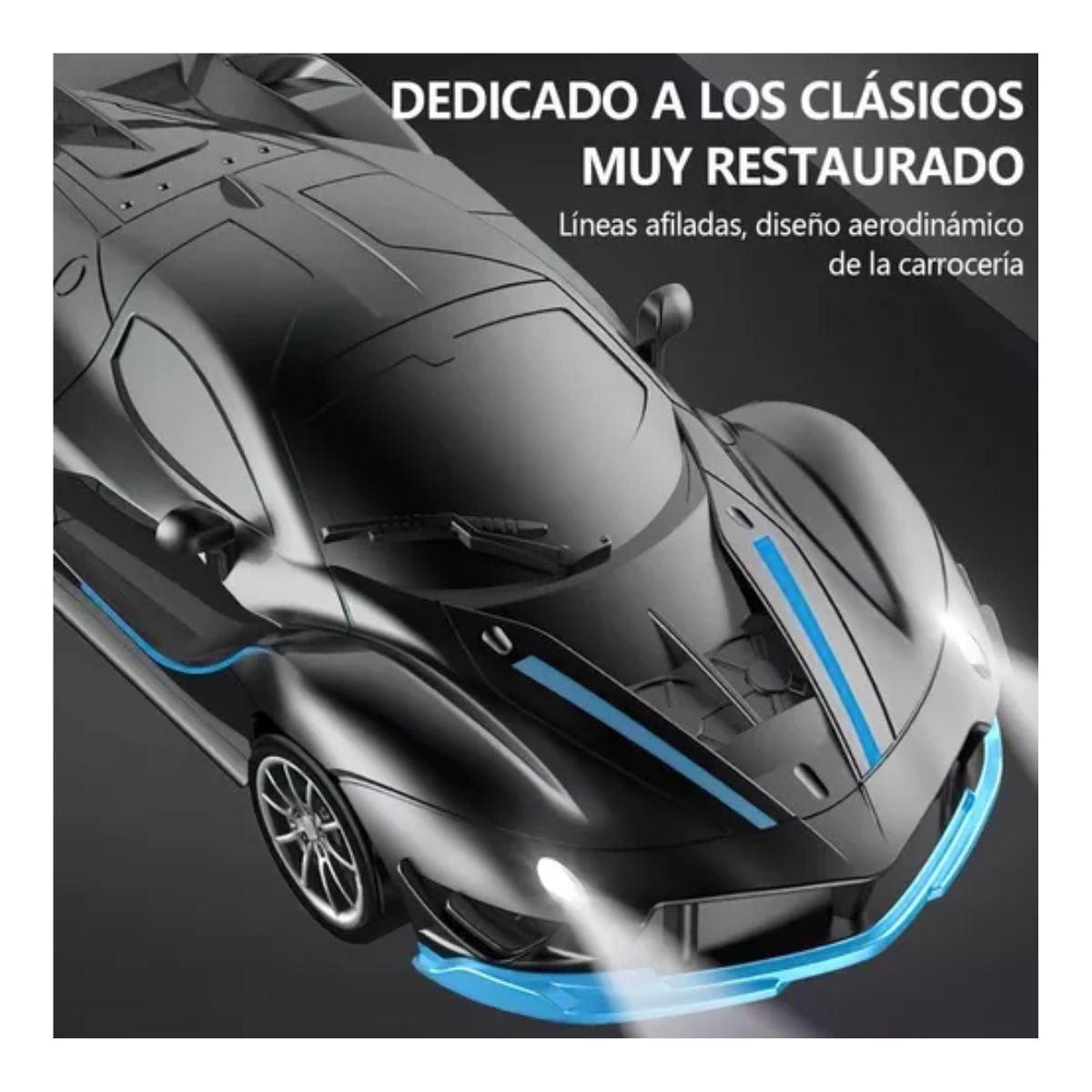 Carro Control Remoto Recargable Para Niños, Color Negro