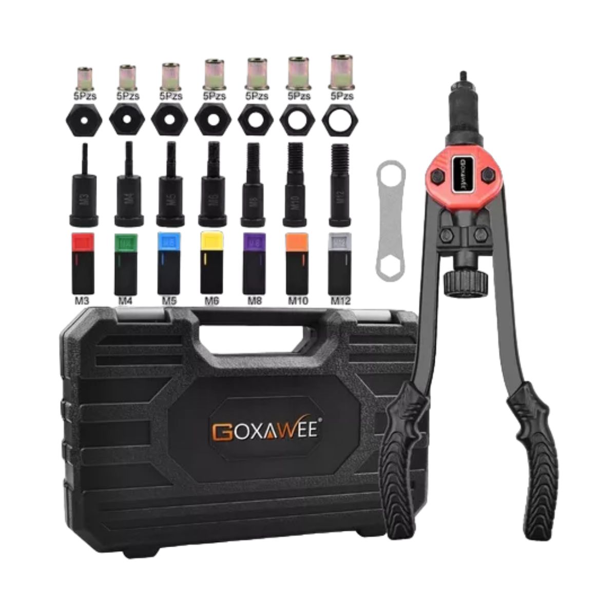 Remachadora Para Tuercas De Manual Profesional Remache Negro