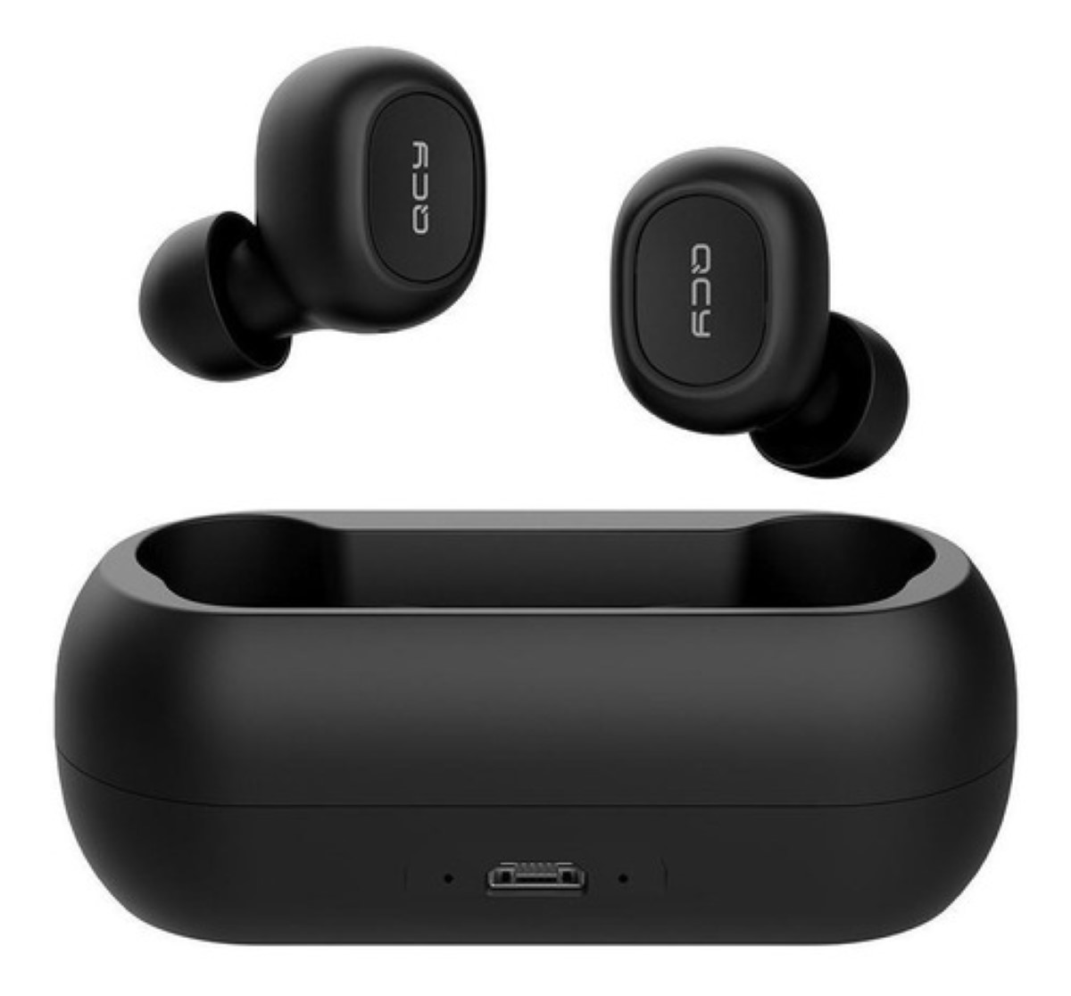 Audífonos in-ear inalámbricos QCY T1C LED Bluetooth 5.0, Negro con luz Negro 