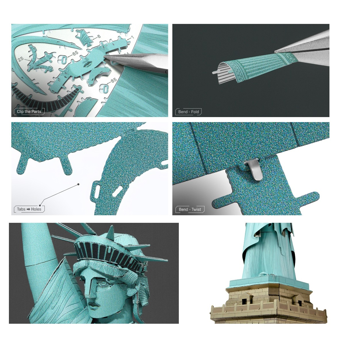 Rompecabezas Metálico 3d Estatua de la Libertad.