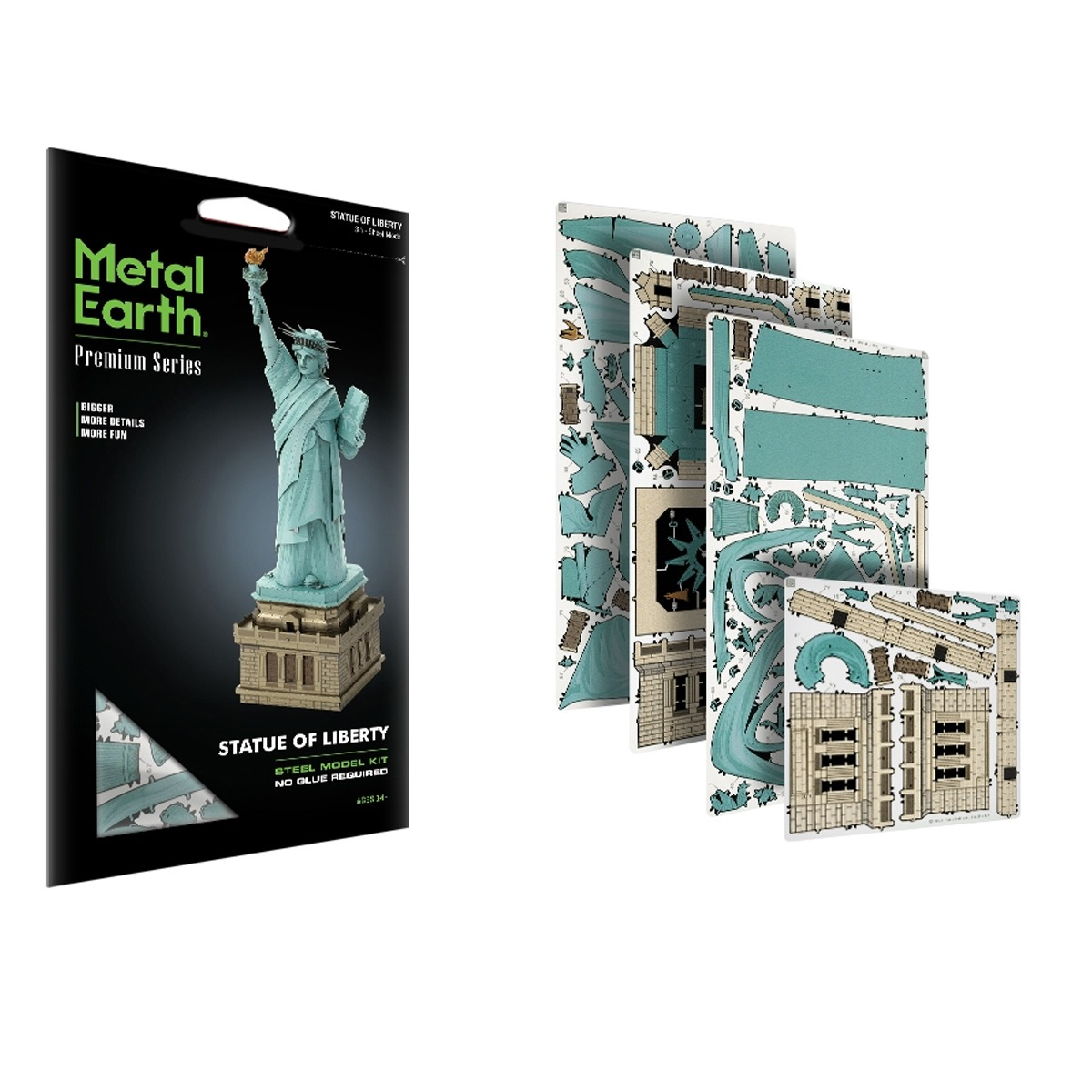 Rompecabezas Metálico 3d Estatua de la Libertad.