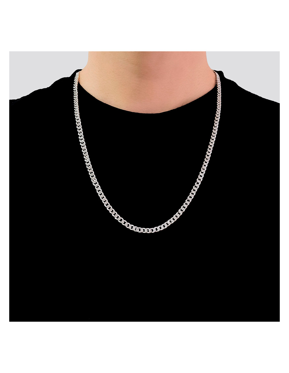 Cadena plata .925 cubana hombre con broche de caja