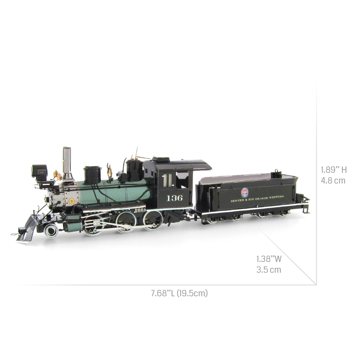 Rompecabezas Metálico 3d Locomotora del Salvaje Oeste 2-6-0.