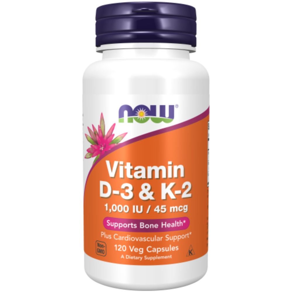 Now foods | Vitamina D-3 y K-2 120 Cápsulas