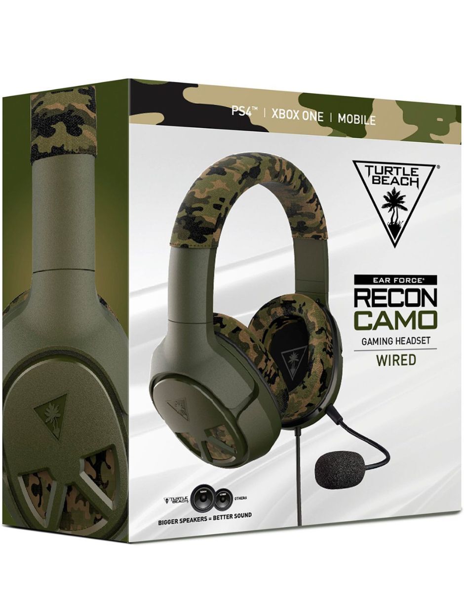 Auriculares para juegos multiplataforma Turtle Beach Recon Camo para Xbox One, PS4